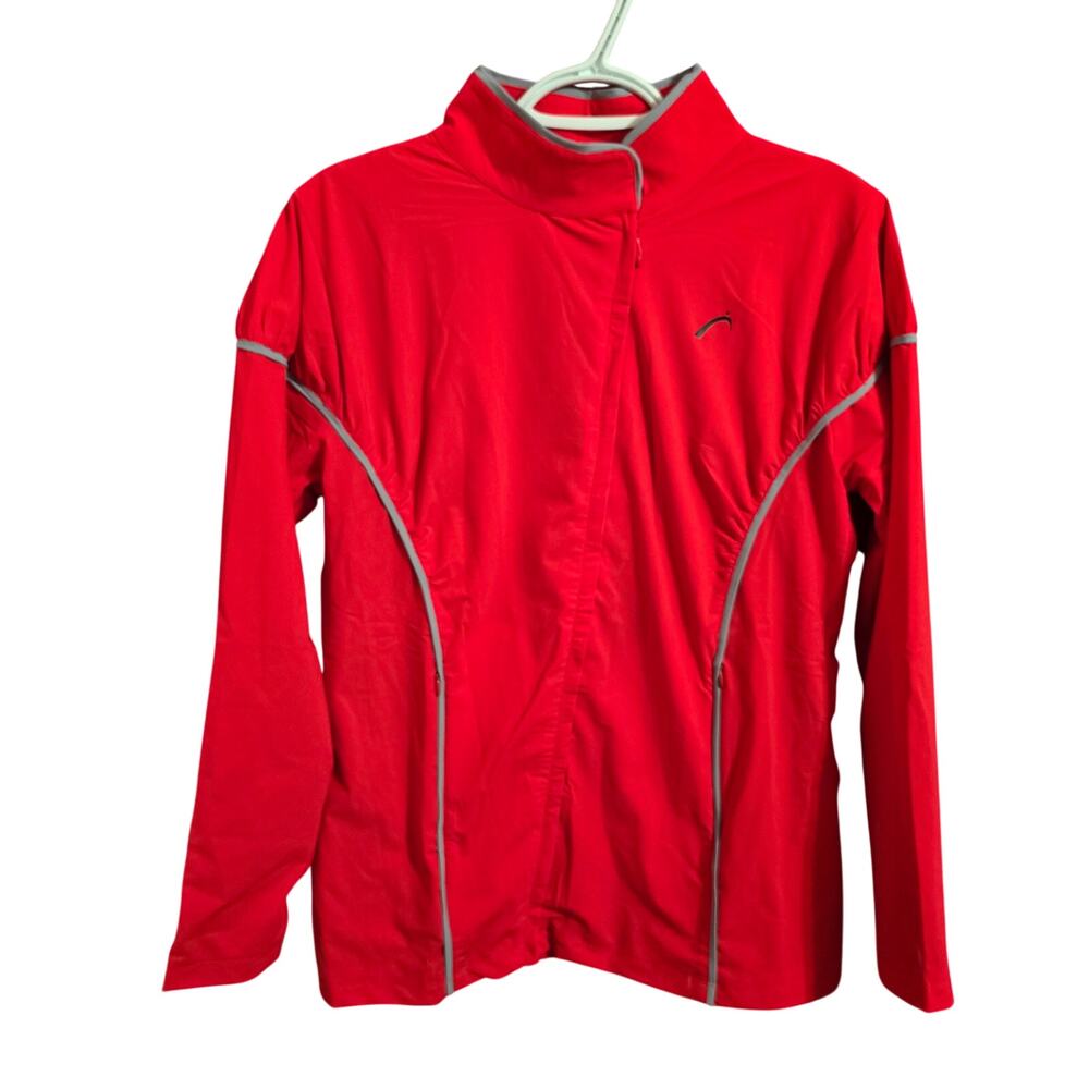 Swingdish‎ Women's Red Asymmetrical Zipper Full Zip Golf Jacket Medium